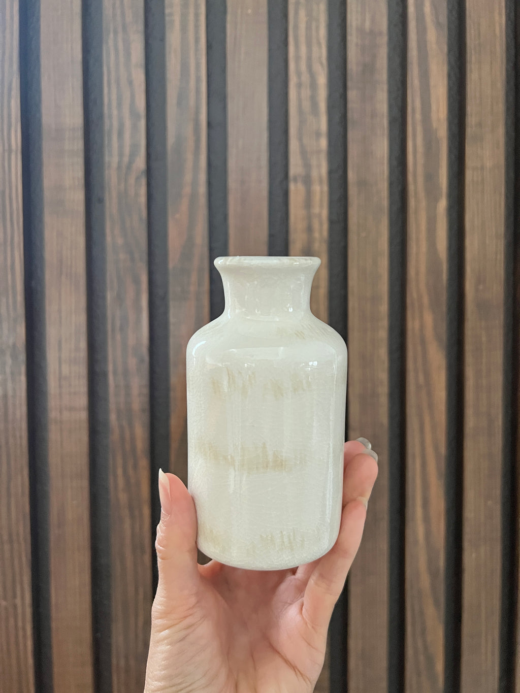 *3 Vase Set - ceramic - 3" diameter and ~ 5", 7.5", 10" height - (greenery not included)