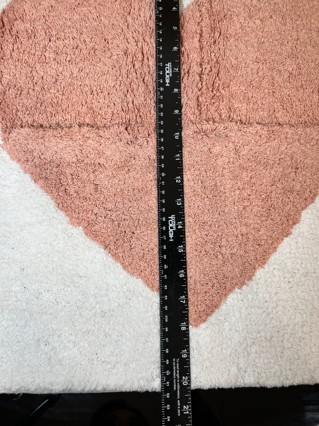 Heart Pink Bath Mat - Soft Cotton - Machine Washable - Non-Slip - 30" x 20"